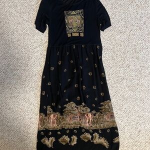 Vintage Molly Malloy Safari Print Stretch Dress